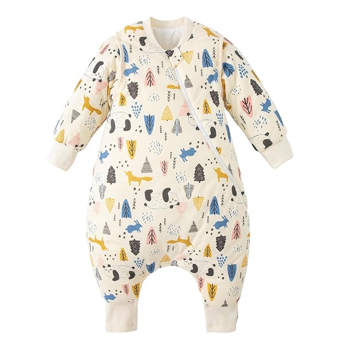 Duomiaomiao Unisex Baby Sleep Sack, 3.5 TOG Baby Sleeping Bag, 100% Cotton by DuoMiaoMiao