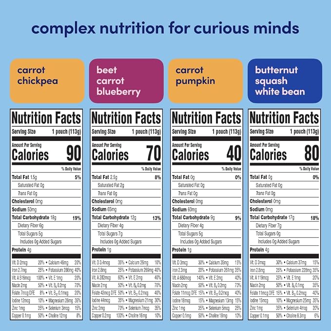 Cerebelly Organic Baby Food Pouches, Hearty Veggie Purees, 16 Nutrients - Image 2