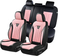 FLORICH Leather Seat Covers Pink Car Seat Covers Full Set Car Seat Protectors 5 by FLORICH