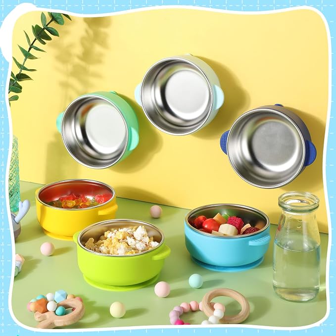 Nuogo 6 Pcs Stainless Steel Baby Bowls - Image 3