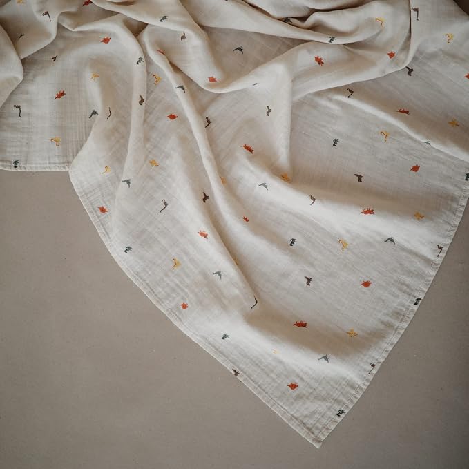 mushie Muslin Baby Swaddle Blanket | 100% Organic Cotton - Image 2