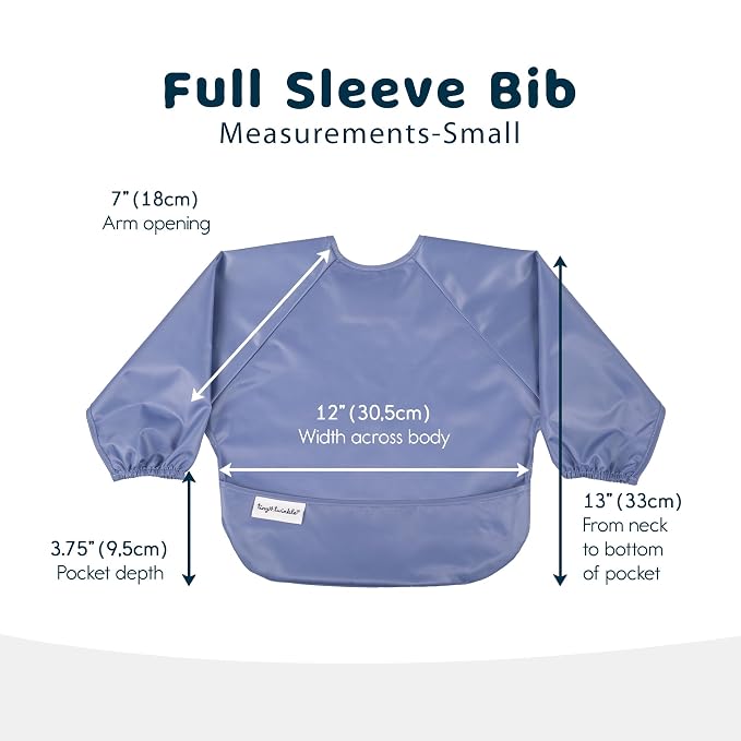 Tiny Twinkle Long Sleeve Bib for Babies & Toddlers – 2 Pack Waterproof Smock - Image 3