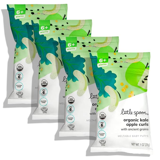 Little Spoon Kale Apple Meltable Baby Puffs, Organic Corn Quinoa Sorghum by LittleSpoon