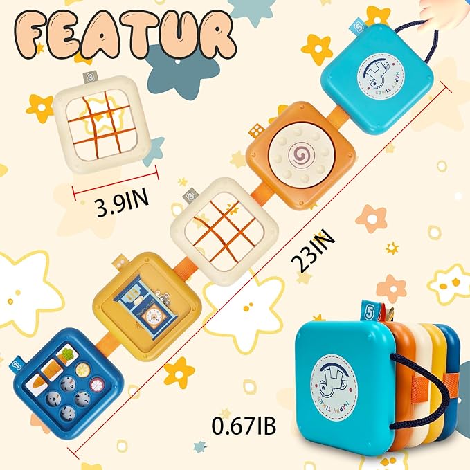 weirtoya Busy Board for 1 Year Old, Toddler Travel Toys for Toddler 1-3 - Image 5