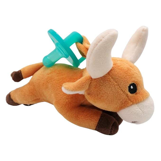 Gamezies Baby Boy and Girl Silicone Longhorn Plush Pacifier by Gamezies