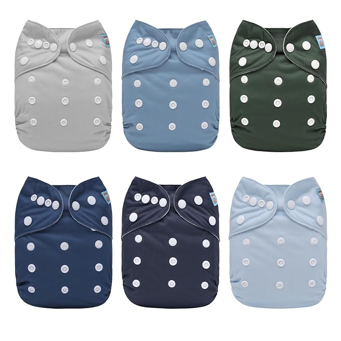ALVABABY Baby Cloth Diaper 6 Pack by ALVABABY