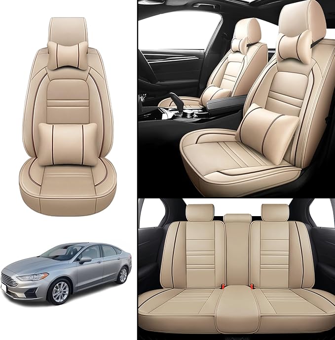 Car Seat Covers for Ford Fusion 2006-2020 | 5-Seats Seat Covers, Waterproof - Image 2