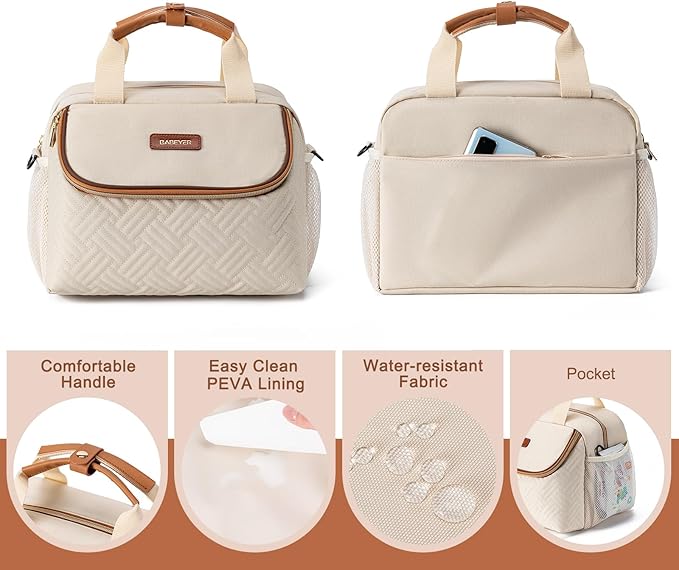 Breastmilk Cooler Bag with Ice Pack Fits 6 Baby Bottles up to 9 Ounce, Wearable - Image 4