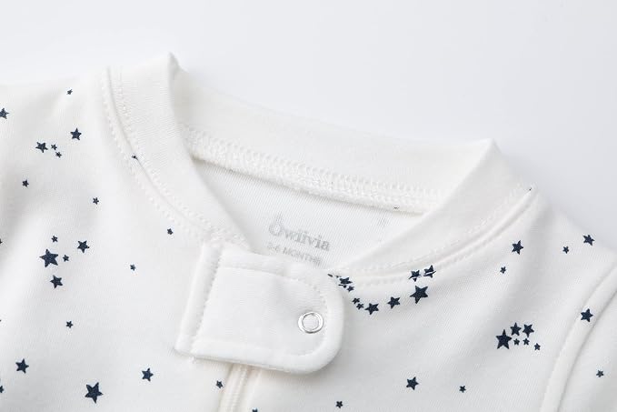 Owlivia Organic Cotton Baby Boy Girl Zip up Sleep 'N Play Pjs, Long Sleeve - Image 4