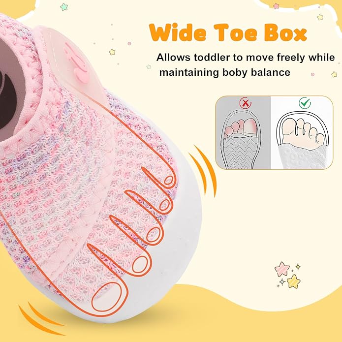 FEETCITY Baby First Walking Shoes Wide Baby Shoes Infant Sneakers Newborn Crib - Image 3