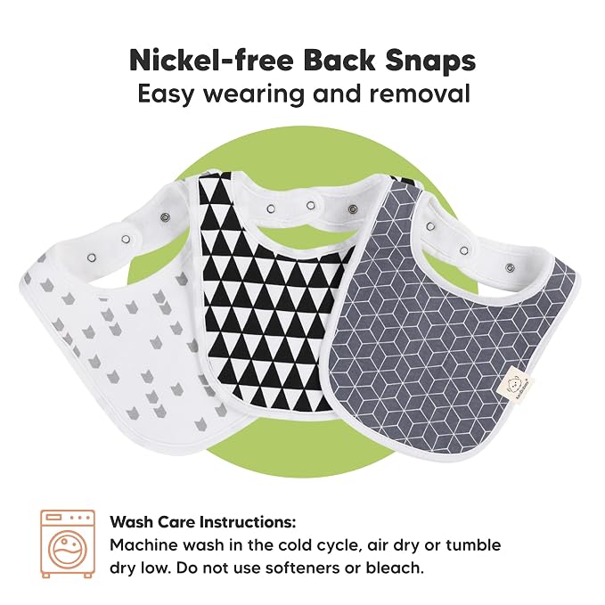 8-Pack Organic Baby Bibs for Boys, Girls - Image 9