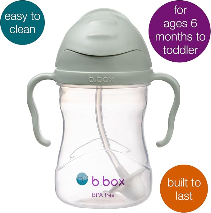 b.box Sippy Cup with Weighted Straw, Leak & Spill Proof, Easy Grip, BPA Free - Image 4