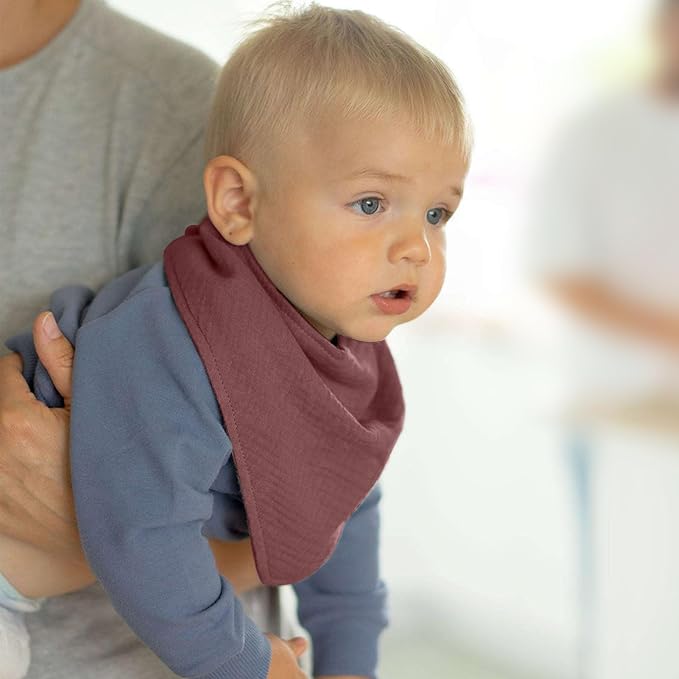 JELLYMONI 10 Pack Muslin Drool Bibs - Image 6