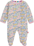 Magnetic Me Girls Modal Magnetic Baby Footie Pajamas | Silky Soft Modal Fabric by magneticme
