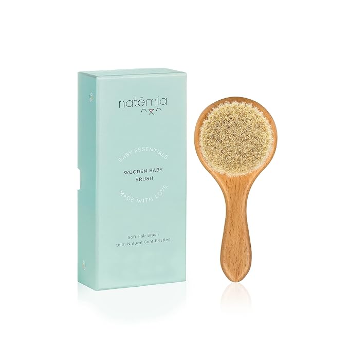 Natemia Wooden Baby Hair Brush | Natural Soft Bristles by Natemia