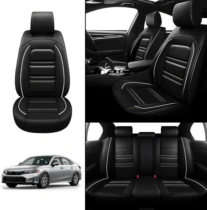Seat Covers for Honda Civic 2001-2025 | 5-Seats Leather Seat Covers - Image 2