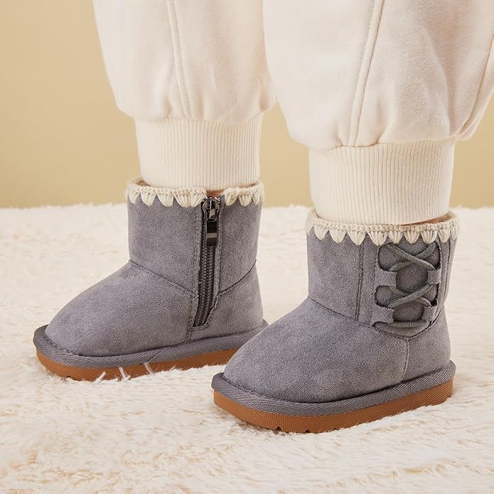 BMCiTYBM Girls Boys Snow Boots Warm Winter Fur Lined Baby Shoes - Image 2