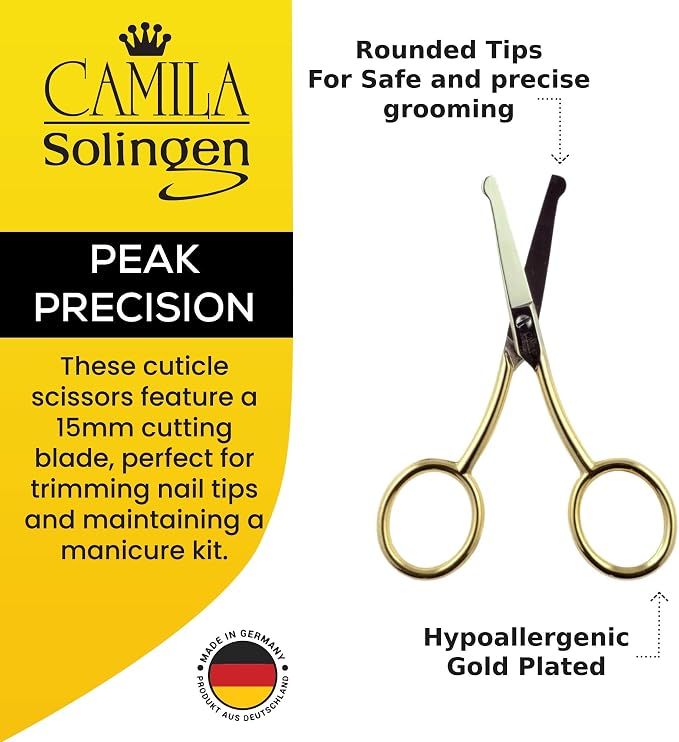 CS06 Professional Hypoallergenic Gold Plated Rounded Safety Tip Scissors - Image 2