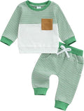 Toddler Baby Boy Fall Clothes Waffle Outfit Long Sleeve Color Blocking by Fufuriprefer