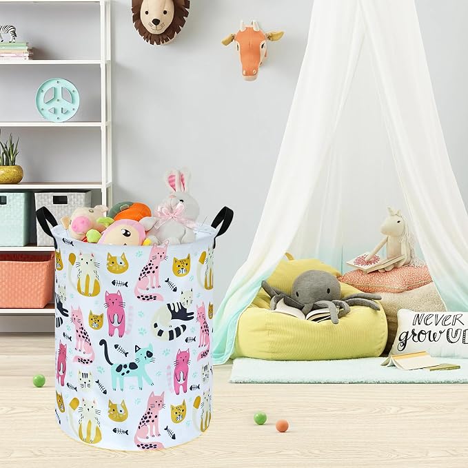 Round Laundry Hamper Storage Basket Laundry Organizer Hamper Storage Bins - Image 6