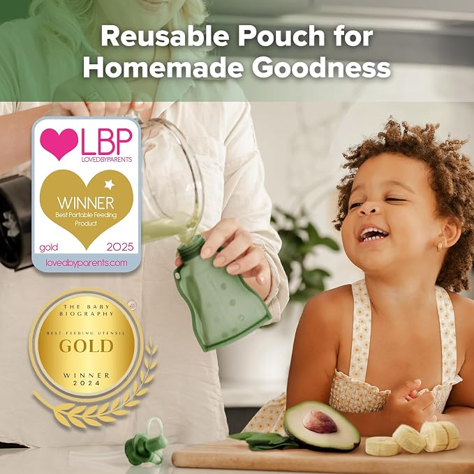 haakaa Yummy Pouch Reusable Baby Food Pouch, Reusable Pouches - Image 2