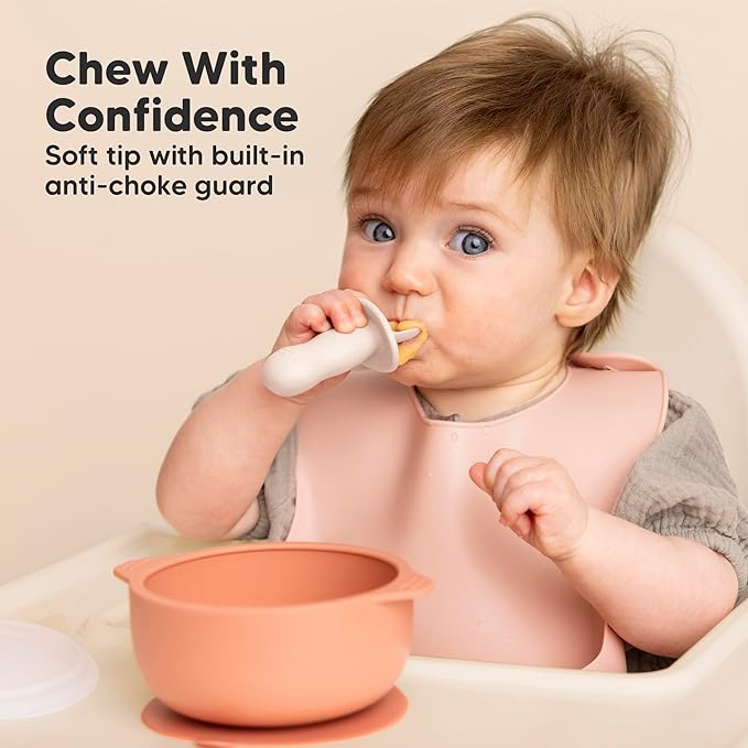 KeaBabies 4-Pack Silicone Baby Spoons and Forks Set - Image 4