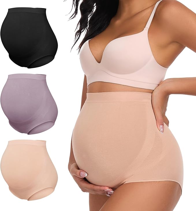 Summer Mae Maternity Underwear Soft Breathable High-Waist Pregnancy Seamless by SummerMae