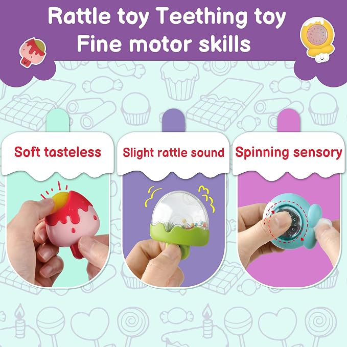 LiKee Strong Suction Cup Fidget Rotating Sensory Bath Toys - Image 4