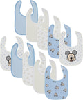Disney 10-Pack Mickey Mouse Baby Bibs – Ten Soft, and Adjustable Cotton Bibs by Disney