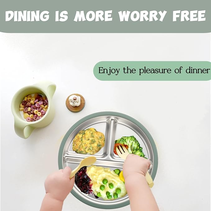 3Pack Sainless Steel Kids Plates - Image 8