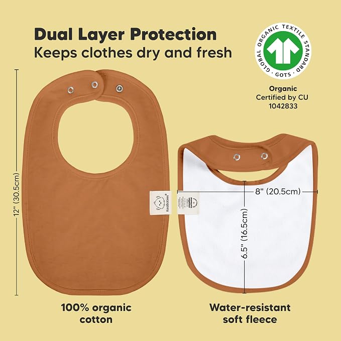 8-Pack Organic Baby Bibs for Boys, Girls - Image 3