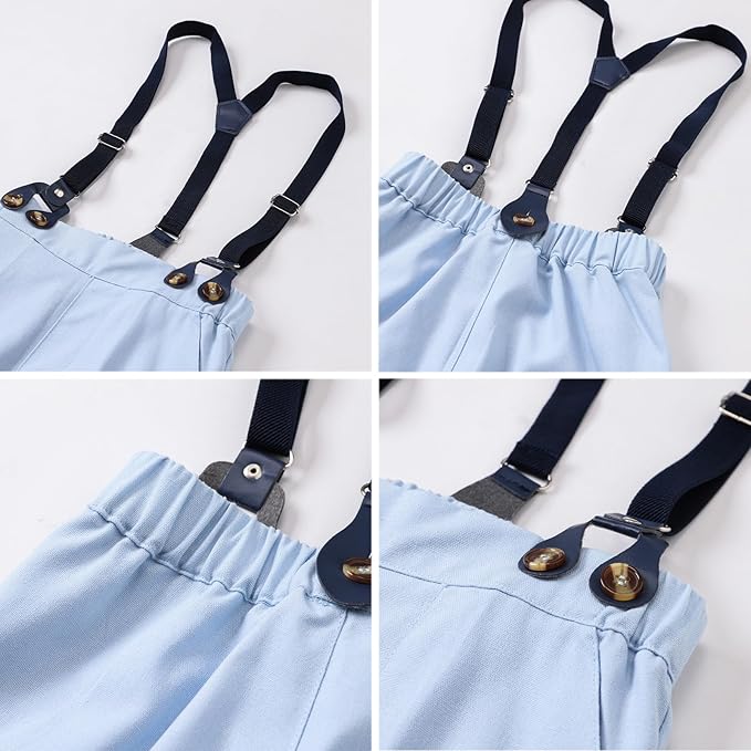 SANGTREE Boys Cotton Linen Suit Formal Set Baby Clothes Boy Gentleman Wedding - Image 5