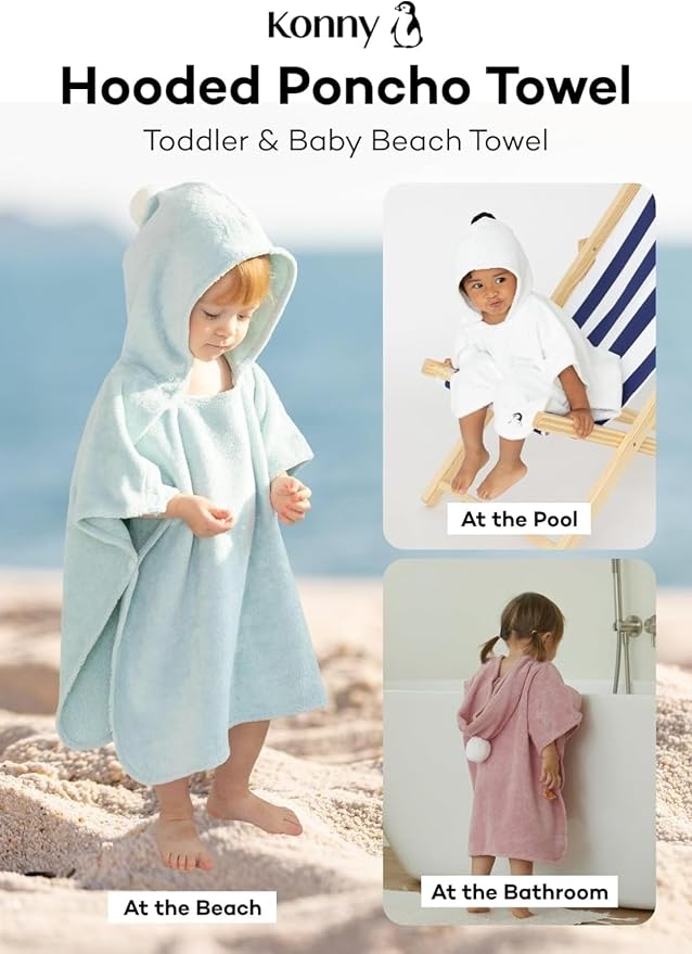 Konny Baby Hooded Towel Rayon from Bamboo Cotton Baby Bath Beach Towel Hooded - Image 2