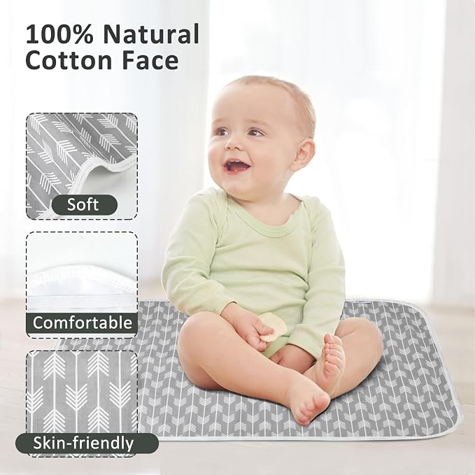 Baby Diaper Changing Pad, 21 5/8" x 31.5" Waterproof Changing Pad Liners - Image 2