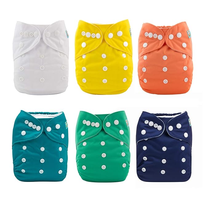ALVABABY 6 Pack Cloth Diaper by ALVABABY