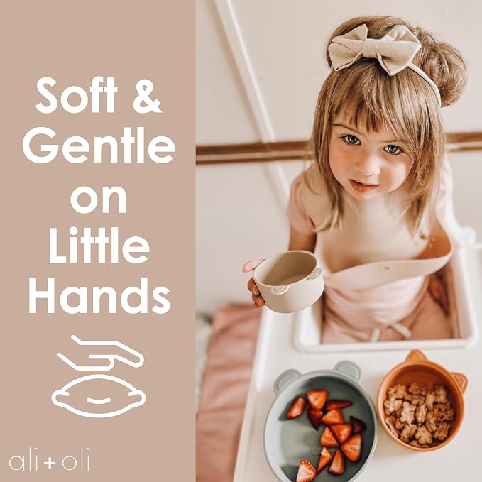 Ali+Oli Children's Stackable Snack Bowl Set BPA Free Food-Grade Silicone Bowls - Image 3