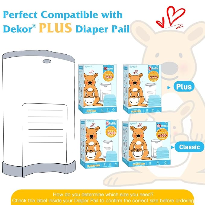 10 Pack Diaper Pail Refill Bags Compatible - Image 2