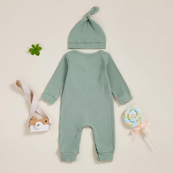 Fernvia Newborn Baby Boy Clothes Letters Print Bodysuit 3 6 9 12 18 Months Long - Image 4
