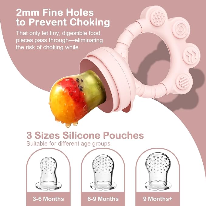 2 Pack Baby Fruit Food Feeder+Breastmilk Popsicle Molds, Baby Teethers - Image 3