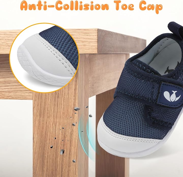 FEETCITY Baby First Walking Shoes Boys Girls Infant Sneakers Crib Shoes - Image 3