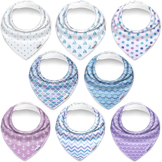 Organic Cotton Baby Bibs for Boys & Girls – Soft, Absorbent Teething & Drool by KiddyStar%C2%AE