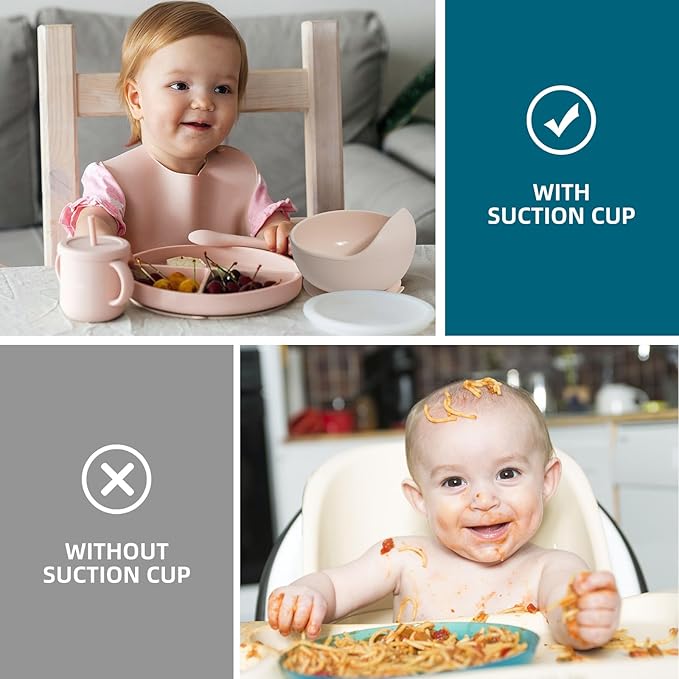 100% Silicone Baby Feeding Set, BPA Free Baby Dishes Set - Image 5