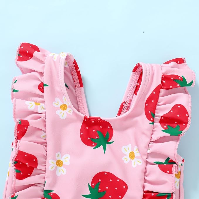 Happy Town One-Piece Infant Toddler Baby Girl Summer Swimsuit Watermelon - Image 2