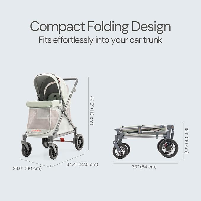 Familidoo Q1 Multi-Use Kids Wagon Stroller – Foldable, Lightweight & All-Terrain - Image 7