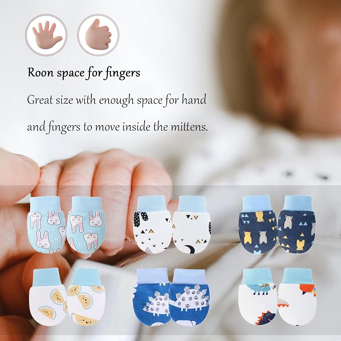 Baby Mittens No Scratch Mittens Infant Soft Gloves Mittens - Image 5