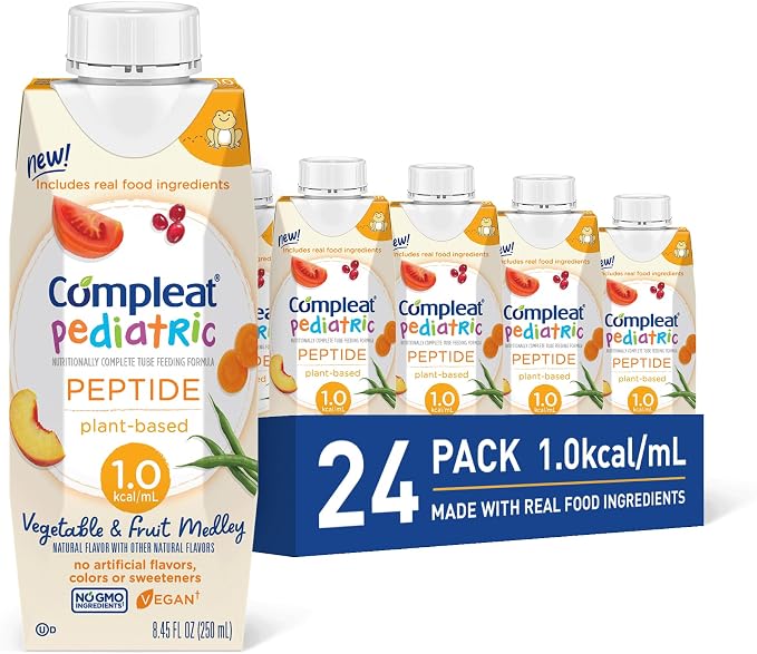 Compleat Pediatric Peptide 1.0 Pediatric Tube Feeding Formula Vegetable/Fruit by Compleat