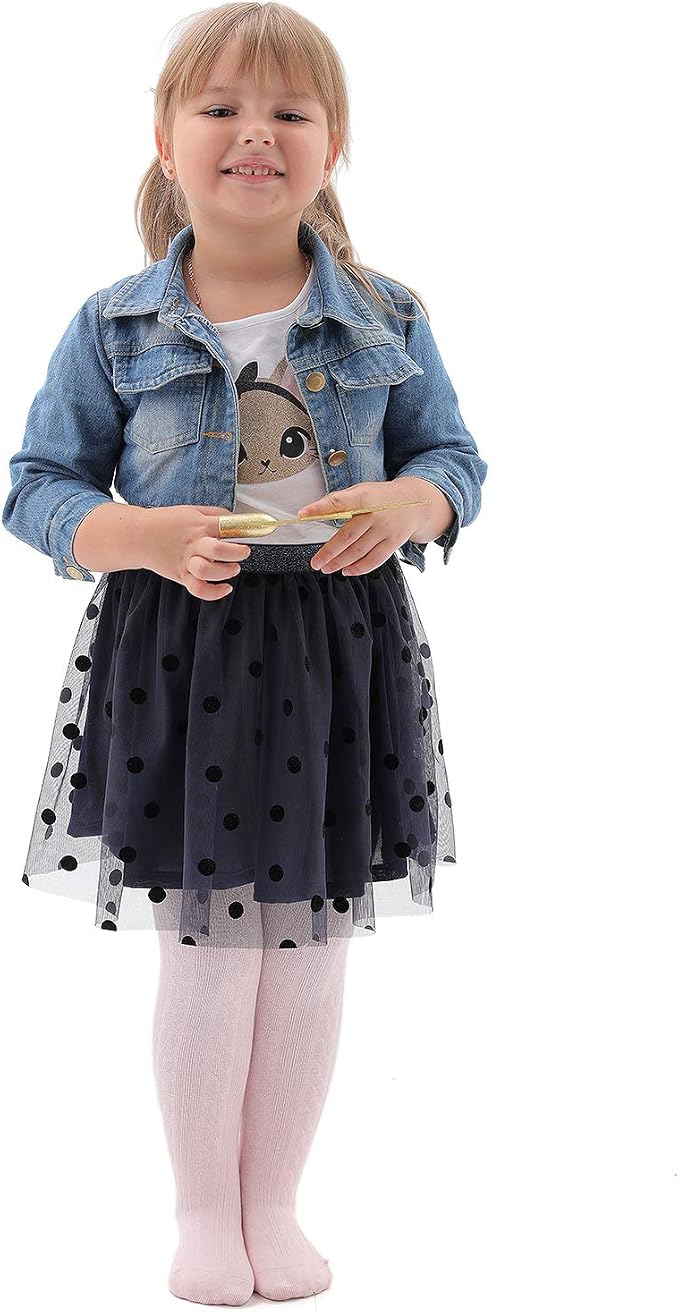 EPEIUS Baby Girl Tights Thick Cable Knit Leggings Stockings Cotton Pantyhose - Image 5