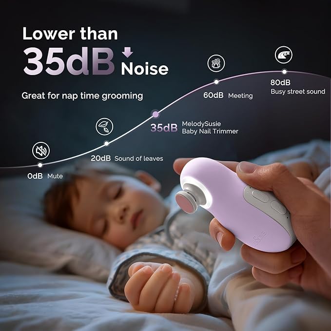MelodySusie Baby Nail Trimmer Electric, Magnetic Rechargeable Baby Nail File - Image 4