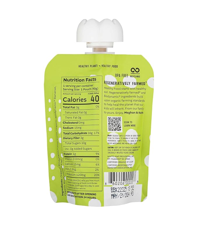 White Leaf Provisions Organic Purees / Baby Food Pouches - Image 6