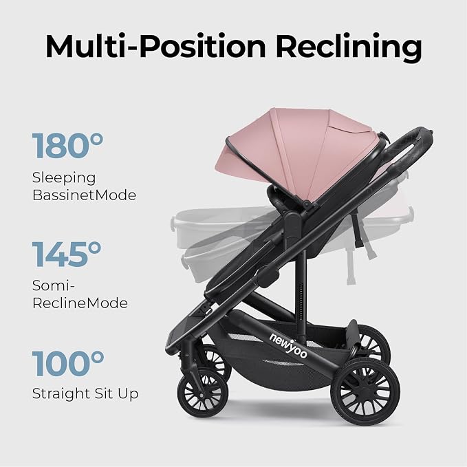 newyoo Baby Stroller, Nestro 516M, Infant Bassinet Strollers w - Image 3